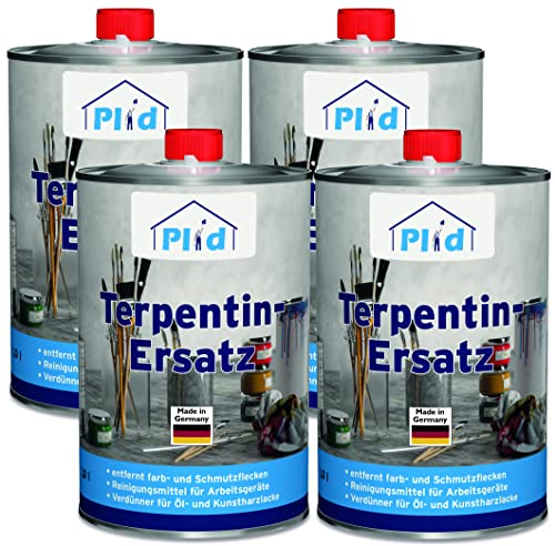 PLID® Terpentinersatz 4L [REINIGUNGS - UND VERDÜNNUNGSMITTEL] - hochwertiges Reinigungsmittel für Farb - und Schmutzfleck Entfernung - Verdünner für Öl - und Kunstharzlacke - Pinselreiniger