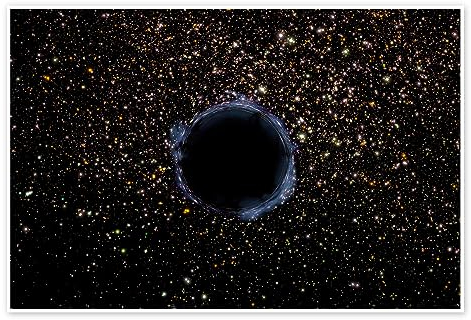 Schwarzes Loch in einem Kugelsternhaufen Poster von NASA 90 x 60 cm Schwarz Concept Art Wanddeko