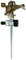 Amig - Aspersor Sectorial con Cabeza - Pincho Metálico Ideal para Clavar en el Césped - 280 mm - Conector Rápido - Rotación de 360° - Superficie de Riego hasta 95 m² - Latón - Verde Pistacho y Negro