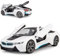 TGRCM-CZ 1/24 BMW I8 Model Car Age 3+, Zinc Alloy Pull Back Toy car with Sound and Light for Kids Boy Girl Gift(White)