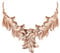 Ever Faith Rose Gold Chunky Necklace for Women, Vintage Boho Metallic Custume Statement Bib Necklace for Cocktail Prom Party