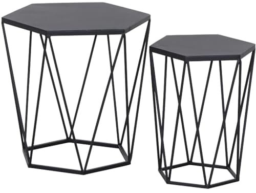 Siena Garden Trendy Beistelltisch Set Stahl, matt schwarz