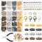 Glarks 771Pcs 4 Colors Ribbon Bracelet Kit Bookmark Pinch Crimp Ends Lobster Clasps with Open Jump Rings and Chain Extenders for DIY Making Bookmark Pinch Bracelet Choker Necklace