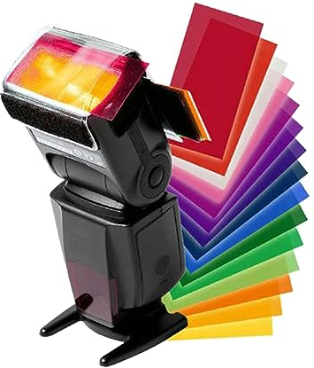Gadpiparty 12 Farben Filter Kit Flash Filter für Kamera Licht Gel Overlay Farbe Licht Gel Filter Blatt