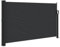 vidaXL Toldo Lateral Retráctil, Pantalla de Privacidad, Toldo Resistente al Agua Rayos UV, Sombrilla para Jardín Patio Balcón, Negro