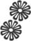 Silicone Trivets for Hot Pans,Heat Resistant Non Slip,Kitchen Worktop Tool(Black 2Pcs)