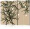 murando - Akusticher Raumteiler Natur 225x172 cm 5-teilig Foto Paravent beidseitig Bedruckt & Akustikschaum Trennwand Wand Sichtschutz Home Office Grün Blätter Blumen Beige b-A-10440-z-b