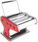 Noodle Maker Machine, Dough Sheeter Machine for Home Adjustable Thickness Noodle Making Machine Stainless Steel Manual Pasta Roller for Pasta Spaghetti Lasagna (Red)