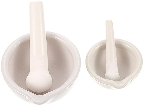 PRETYZOOM Juego De Morteros De Para Moler Especias y Pastillas, Tamaño 60mm y 90mm, Resistente y Práctico, Adecuado Para Cocina y Restaurante, Set De 2 Piezas