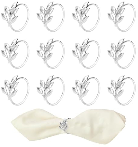 Serviettenringe Silber,Serviettenring Silber,Napkin Rings,Servietten Ring,Serviettenringe 12 Stück,Serviettenring Aus Legierung