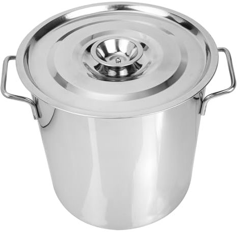 MOLUCKFU Edelstahl-kessel Für Langusten 25 Qt Großer Suppentopf Fleischtopf Kochtopf Küchensuppentopf Leicht Zu Reinigen