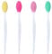 4Pcs Silicone Exfoliating Lip Brush, Double-sided Soft Lip Scrub Brush, Lip Scrubber Tool Smoother and Fuller, for Dark and Chap Lips