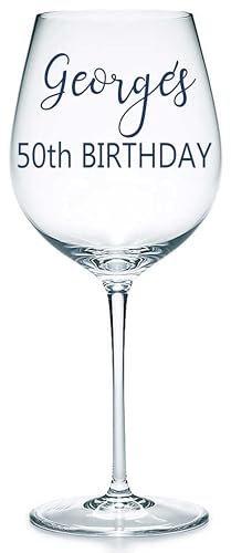 Personalised Name 'Birthday' Vinyl Sticker Decal Transfer Label for Wine Glass, Champagne Flute, Gift Bag, Box (Small - 10cm Wide)