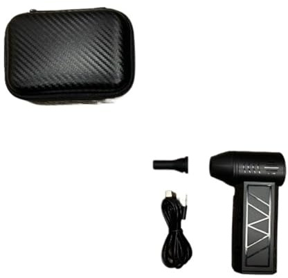 Ventilateur soufflant pour conduits, 1 Mini Ventilateur À For Sèche-cheveux, For Camping, Extérieur, Portable, Haute Vitesse, Sans Balais, Haute Vitesse,Outils de soufflage(Black with storage bag)