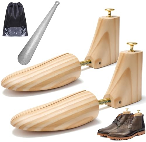 JJDPARTS Wooden Boot Tree, Shoe Tree for Boots, Shoe Stretcher & Shaper for for Men Women