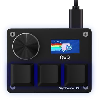 Teclado O3C Rapid Trigger con Interruptor magnético para OSU Geometry Dash | Juegos de ritmo, con perilla y pantalla, mini teclado con macros intercambiables en caliente e interruptor lineal magnético