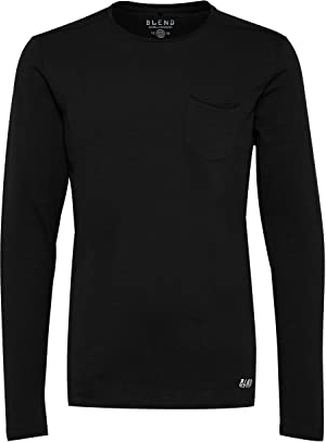 Blend Herren 20703060 Langarmshirt, Schwarz (Black 70155), X-Large (Herstellergröße: XL)