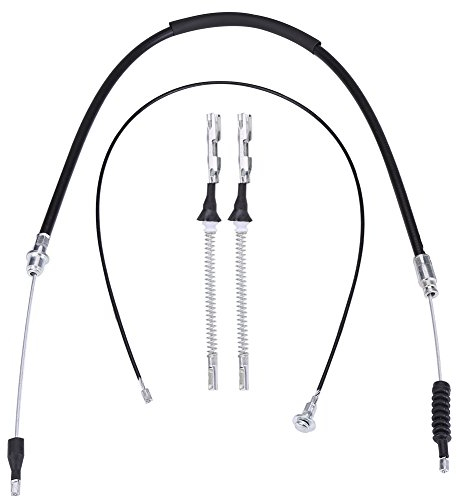 für opel corsa c handbremsseil, Qiilu Handbremsseil, 4Pcs Handbremsseil Hinten Kompatibel für Opel Corsa C 1.0, 1.2 & 1.3 CDTi