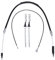 für opel corsa c handbremsseil, Qiilu Handbremsseil, 4Pcs Handbremsseil Hinten Kompatibel für Opel Corsa C 1.0, 1.2 & 1.3 CDTi