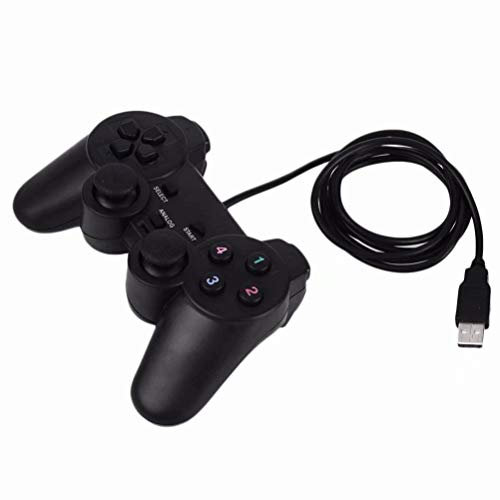 CSZH Wired Gamepad USB Game Controller Gaming Joypad Joystick Control per PC Computer portatile Gamer Nero Game Console Boy regalo