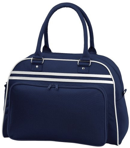 BagBase Retro Bowling Tasche (23 Liter) (2 Stück/Packung) (Einheitsgröße) (Dunkelblau/Weiß)
