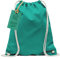 Baumwoll Turnbeutel 1 Stück 38 x 42 cm Sportbeutel - Rucksack Stofftasche Bag, Beutel, Baumwollbeutel, Jutebeutel OEKO-TEX® geprüft Stoffbeutel Damen & Herren, Kinder Gym Sack zum bemalen in Smaragd