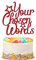 Personalised Cake Topper | Customized Birthday Cake Decorations. Double Sided Glitter Card Text Customized | Birthday or Wedding Party Multicolour Glitter Cake Decoration(Red)