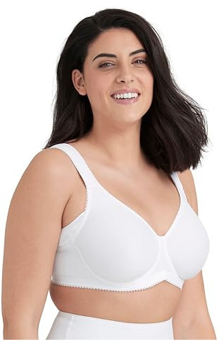 Miss Mary of Sweden – Stay Fresh T-Shirt BH mit Bügel, nahtlos und atmungsaktiv, breitere Träger für hohen Komfort und Halt 80C Weiss