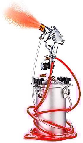 Paint Pressure Pot 5L Pressure Tank with Paint Spray Gun 6 Holes Paint Sprayer (Nozzle Size: 3mm)