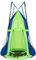 COSTWAY Balançoire Extérieur Enfant Ø100CM avec Tente Amovible, Balançoire Nid d'Oiseau Charge 150KG Hauteur Réglable de 100 à 180CM, Balançoire Tente Suspendue pour Jardin, Maison, Intérieur(Vert)