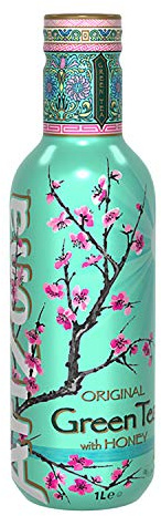 AriZona - Honey Flavoured Green Tea - New Sugar Reduced Formula - Flavour and Well-Being - Design Packaging - Pack of 6 PET Bottles 1L