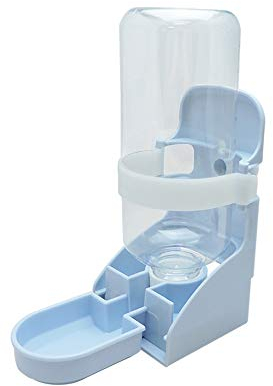 Andiker Hunde-Wasserflasche für Kiste, 2-in-1, tragbarer hängender Wasserspender, 500 ml, verwendet für Haustier-Hundekäfig-Flasche für Süßwasser, abnehmbarer automatischer Trinkbrunnen für Katzen
