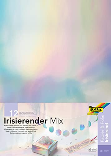 Iriserend papier en folie Folia 25x35cm