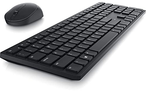Dell KM5221W Pro Wireless Keyboard and Mouse Combo, Programmable Keys and Battery Indicator Light - Black