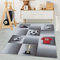 Carpetsale24 Kinderteppich Modern Fußball-Design Grau 140 x 200 cm - Kurzflor Teppich Kinderzimmer Waschbarer Spielteppich Babyteppich für Jungen und Mädchen Extra Weich und Antiallergen Rechteckig