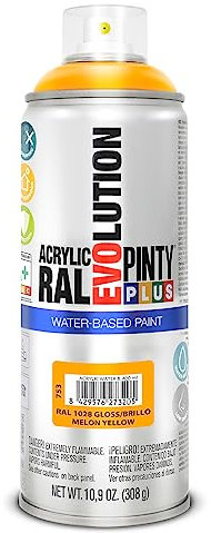 PINTURA EN SPRAY PINTYPLUS EVOLUTION WATER-BASED 520CC RAL 1028 AMARILLO MELÓN