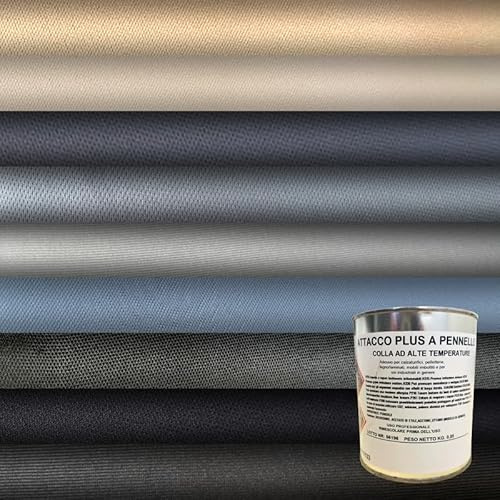 TENDEEVOLUTION Kit Ciel de Toit Voiture avec Colle au Pinceau, Tissus Ciel de Toit Voiture avec Mousse Assortie, Plusieurs Couleurs (1,50 X 4 + 2 Colle au Pinceau, Gris Clair a Nid d'abeille)