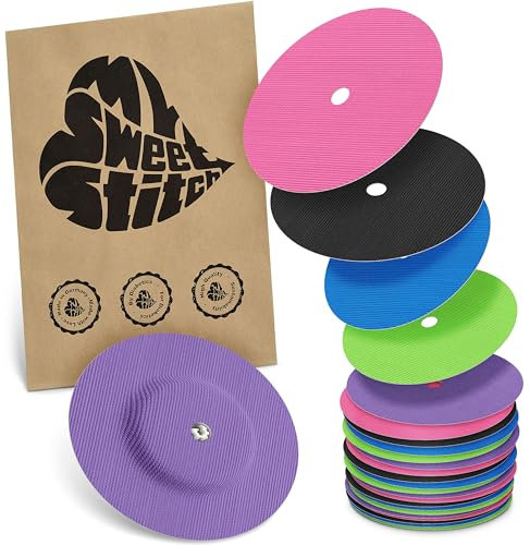MySweetStitch - 25 x Parche FreeStyle Libre 1 & 2 Redondo con agujero de ventilación, Overpatch Ø 65 mm, protector sensor, parches sensor, impermeable, transpirable, Rainbow