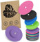MySweetStitch - 25 x Freestyle Libre 1 & 2 Pflaster Rund mit Belüftungsloch, Overpatch Ø 65mm, wasserfest, atmungsaktiv, Made in Germany, Rainbow