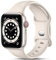 CeMiKa Compatible con Apple Watch Correa 38mm 40mm 41mm 42mm 44mm 45mm 46mm 49mm, Deportivas Silicona Correas para iWatch SE SE3 Series 11 10 9 8 7 6 5 4 3 2 1, 42mm/44mm/45mm/49mm-M/L, Blancoestrella