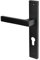 Hardware Store Türgriff Türbeschlag Set Drückergarnitur BB PZ WC Schwarz Matt Langschildgarnitur für Innentüren Zimmertüren Türklinke (L 92 PZ Profilzylinder)