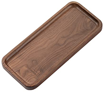 muso wood Petit plateau de service en bois de noyer - Rectangulaire - 30 x 13 cm - Plateau de service