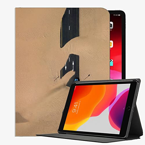 YENDOSTEEN Hülle kompatibel mit iPad Pro 12.9 2021/2020 (5/4.Generation),Sandstraßenwüste 135232 Klappständer Schutzhülle mit Automatischem Schlaf/Aufwach