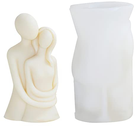 DAWRIS Stampo per Candele in Silicone 3D - Forma di Persone per Gesso e Candele Fai Da Te - Decorazioni Artigianali
