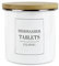 Purely Home Minimalist Range Dishwasher Tablets Storage Canister - White Metal Enamel Kitchen And Bathroom Storage Container