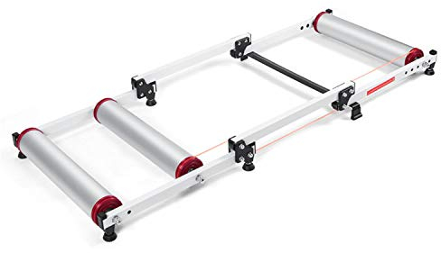 BAtlam Fahrradrollen Indoor-Plattform, dreifach Faltbarer Fahrradtrainer, verstellbare Fahrradrolle, Rennrad-Übungsstation, kompatibel mit einem Raddurchmesser von 16-29 Zoll
