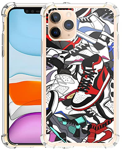 Axulimin Cool Shoe Clear Phone Case for iPhone 11 Pro Case for Teen Boys Men Kids Boys - 5.8 Inch