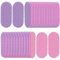 40 mini tamponi per unghie, mini lime per unghie, blocco mini lime per unghie, blocchi per lucidatura a grana 100/180, strisce lucidanti per unghie acriliche, mini strumenti per manicure (rosa/viola)