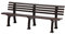 PROREGAL Gartenbank Antigua | 4-Sitzer | Braun | HxBxT 74x200x54cm | Witterungs- & UV-beständiger Kunststoff | Parkbank Sitzbank Außenbereich Garten Balkon Terrasse