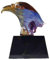 HXSCOO Spektakulärer Adler mit Farbiger Glasur, Sammlerfigur, Statue, mundgeblasenes Kunstwerk aus Muranoglas, Tier-Briefbeschwerer, Geschenk, Heimdekoration